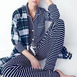 J.Crew classic navy striped pajamas (NWT)
